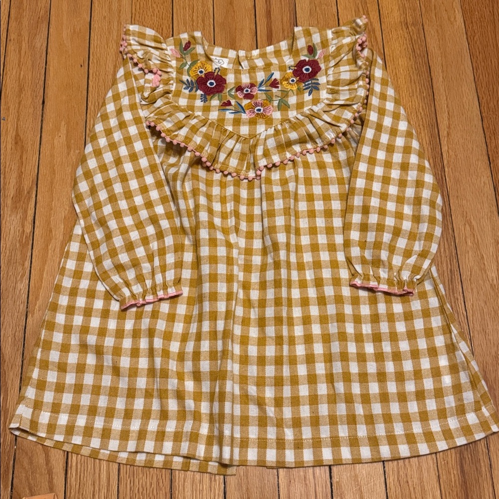 Mud Pie Check Autumn Flannel Dress NWOT Size 4T